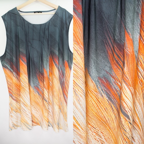 Firmiana Tops - LILY by FIRMIANA Sleeveless TUNIC 4X On Fire